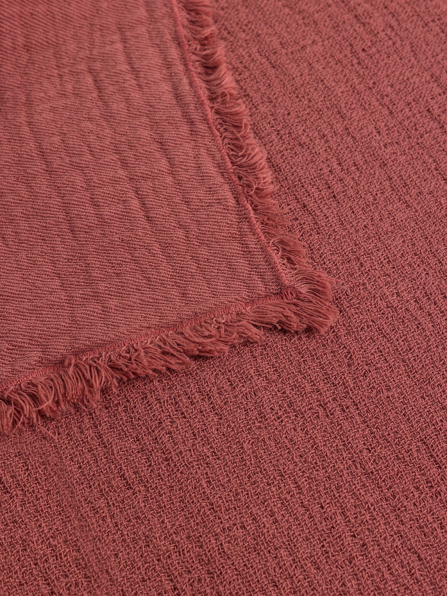 Copriletto in garza di cotone lavato tinta unita, Rosso Corallo, large image number 1