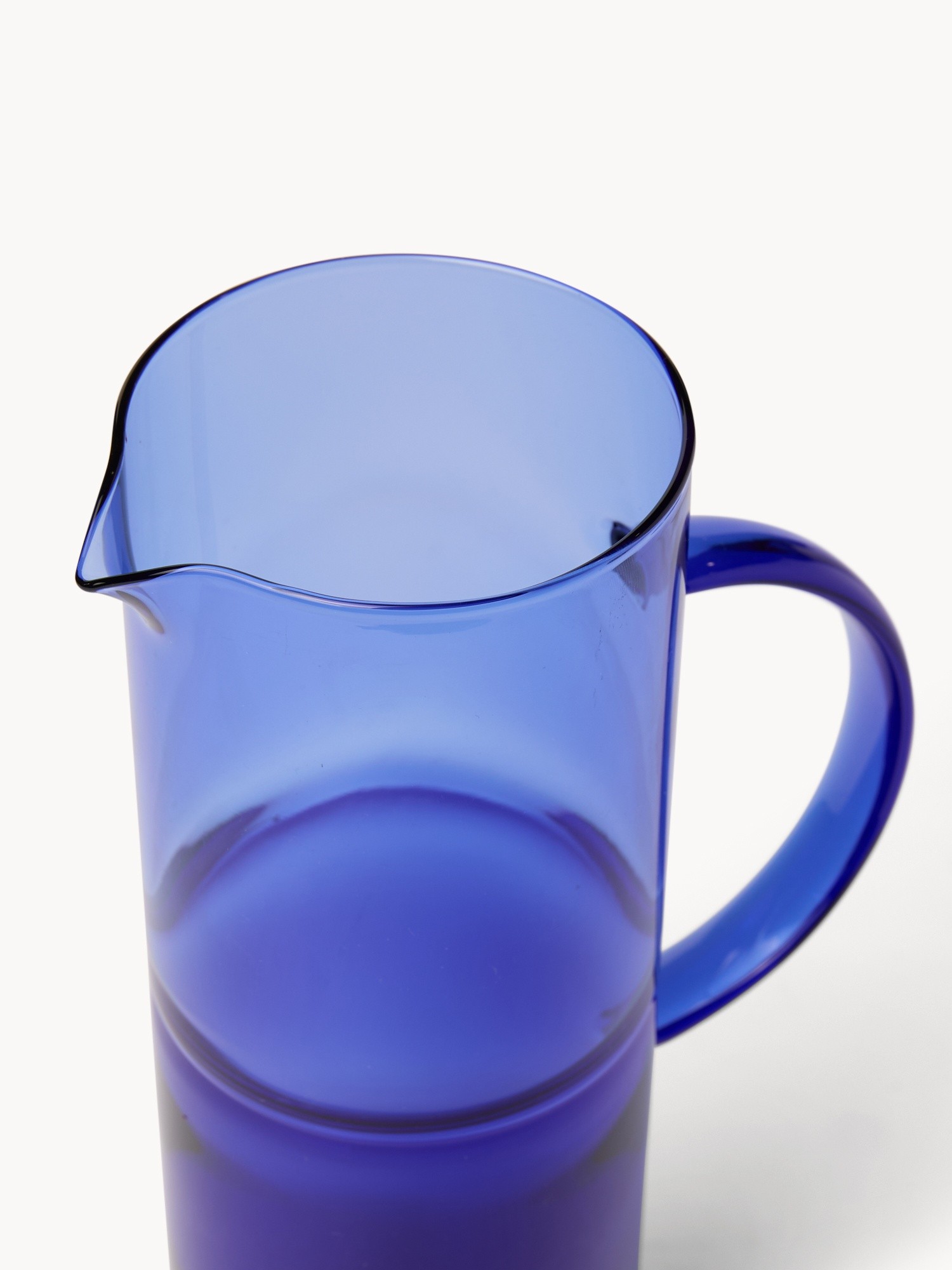 Narrow borosilicate glass carafe, Blue, large image number 0