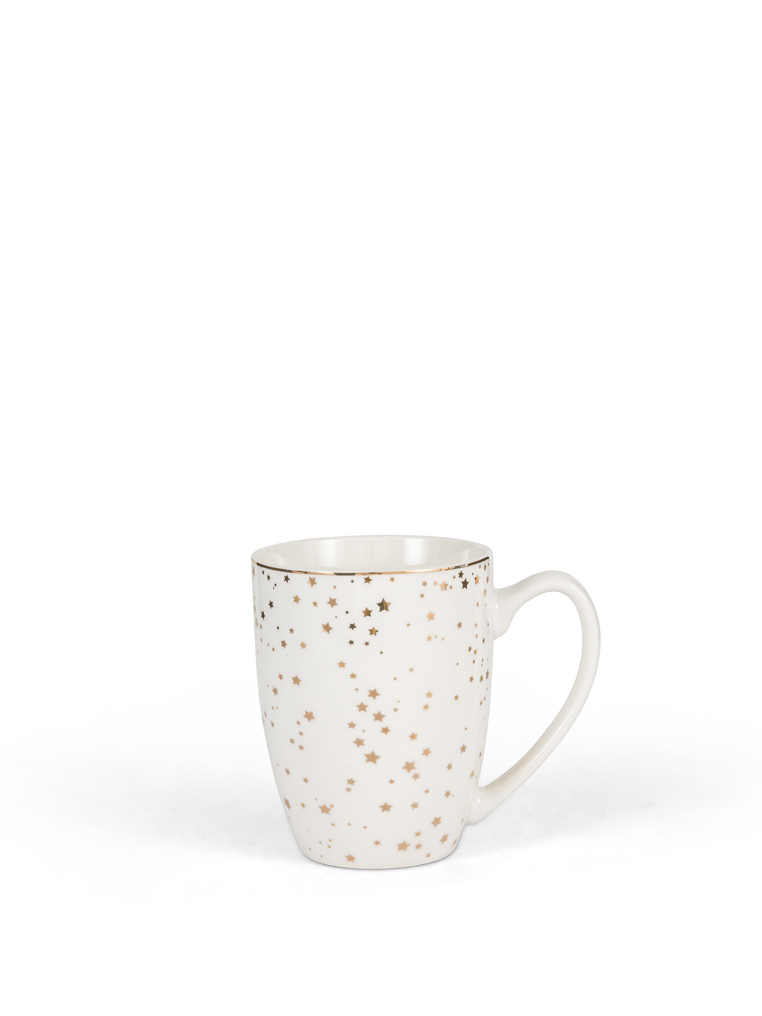 New bone china mug with stars, Gold, large image number 0