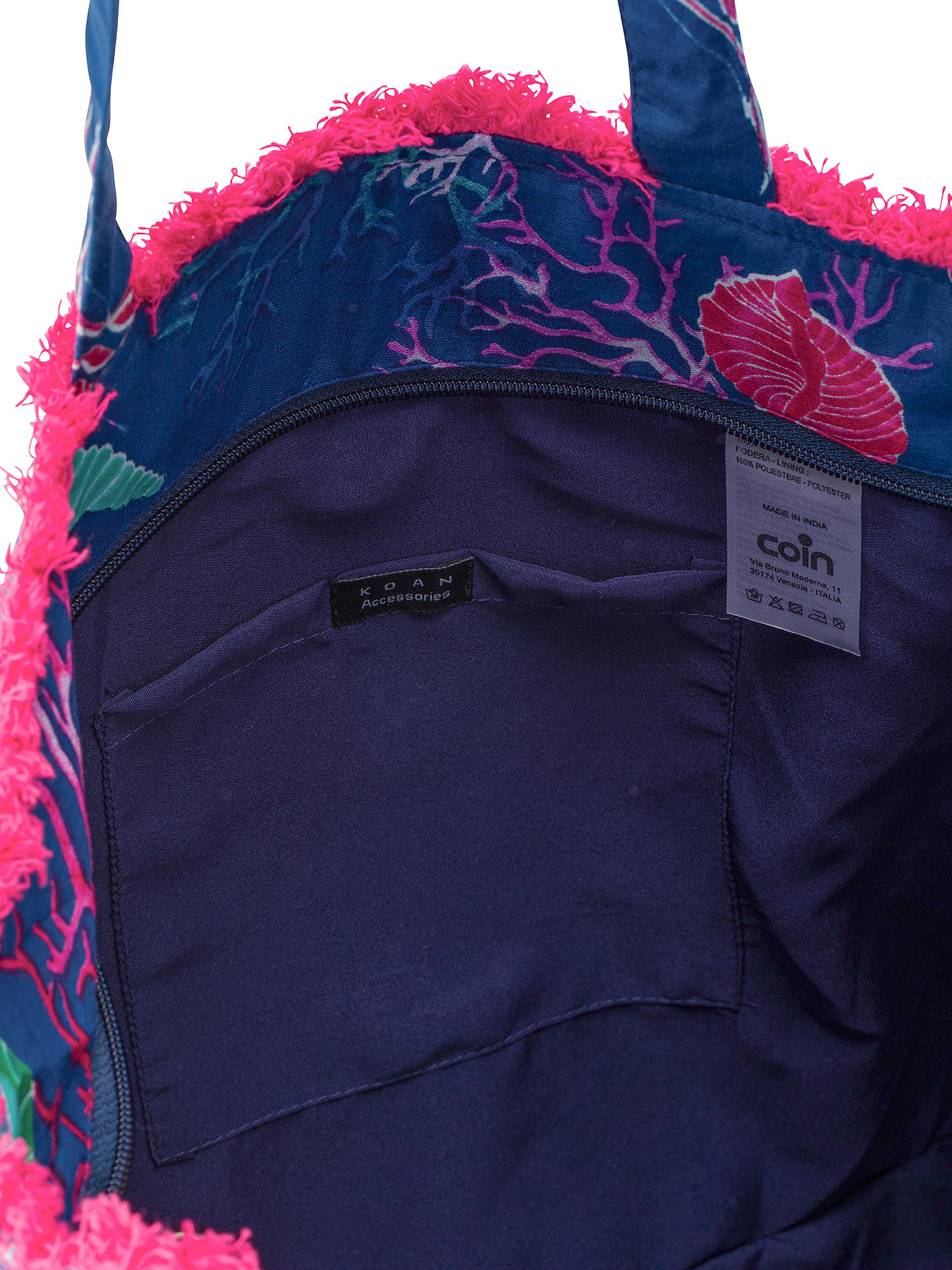 Koan - Bag with marine print, Dark Blue, large image number 2
