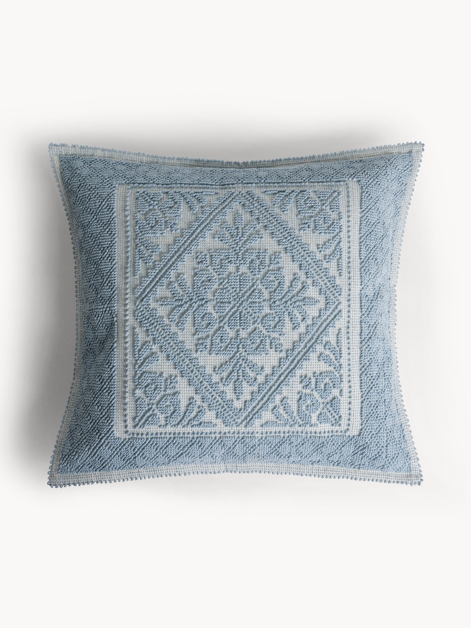 Sardinian pure cotton cushion, Light Blue, large image number 1