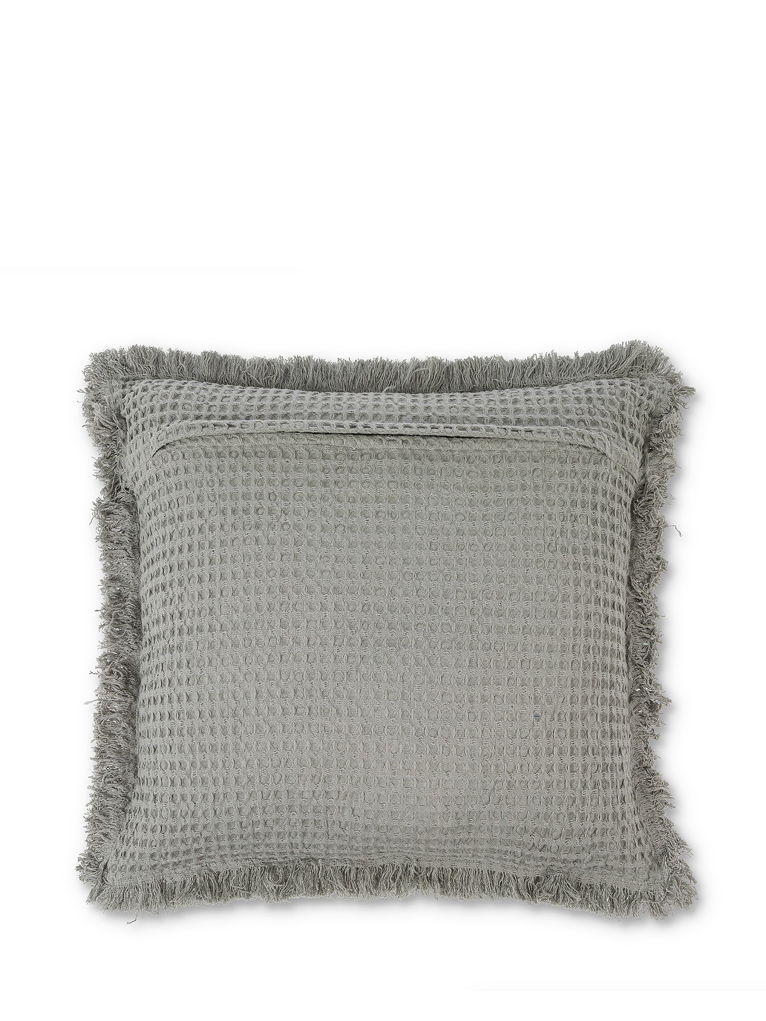 Honeycomb cotton cushion 45x45cm, Grey, large image number 1