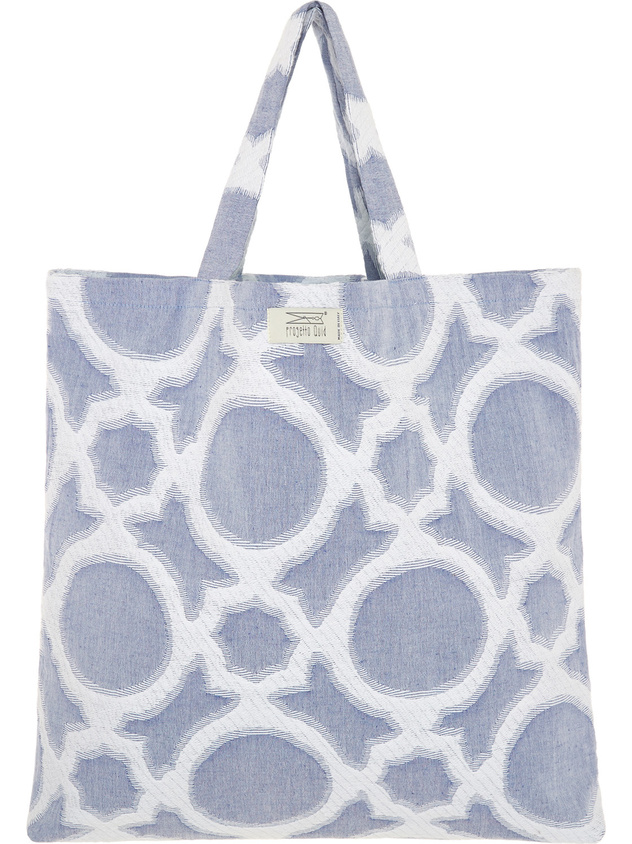 Cotton shopping bag with abstract pattern