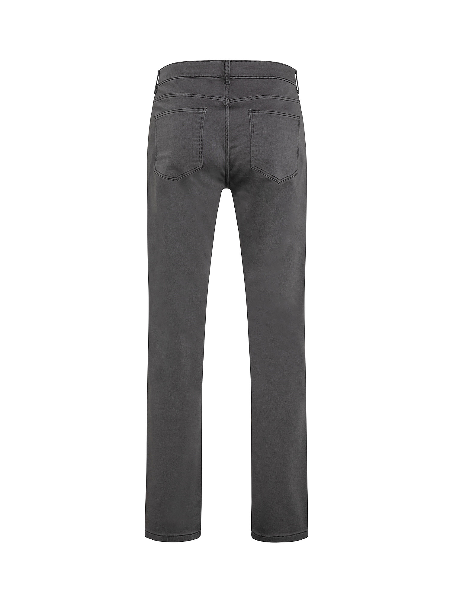 Pantalone 5 tasche slim in felpa, Grigio, large image number 1
