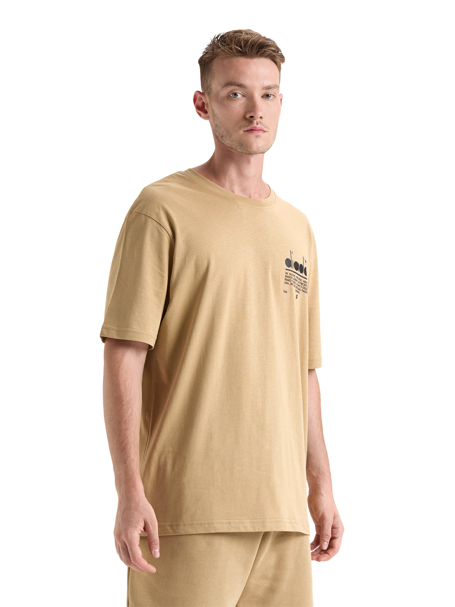 Diadora - Manifesto cotton T-shirt, Beige, large image number 2