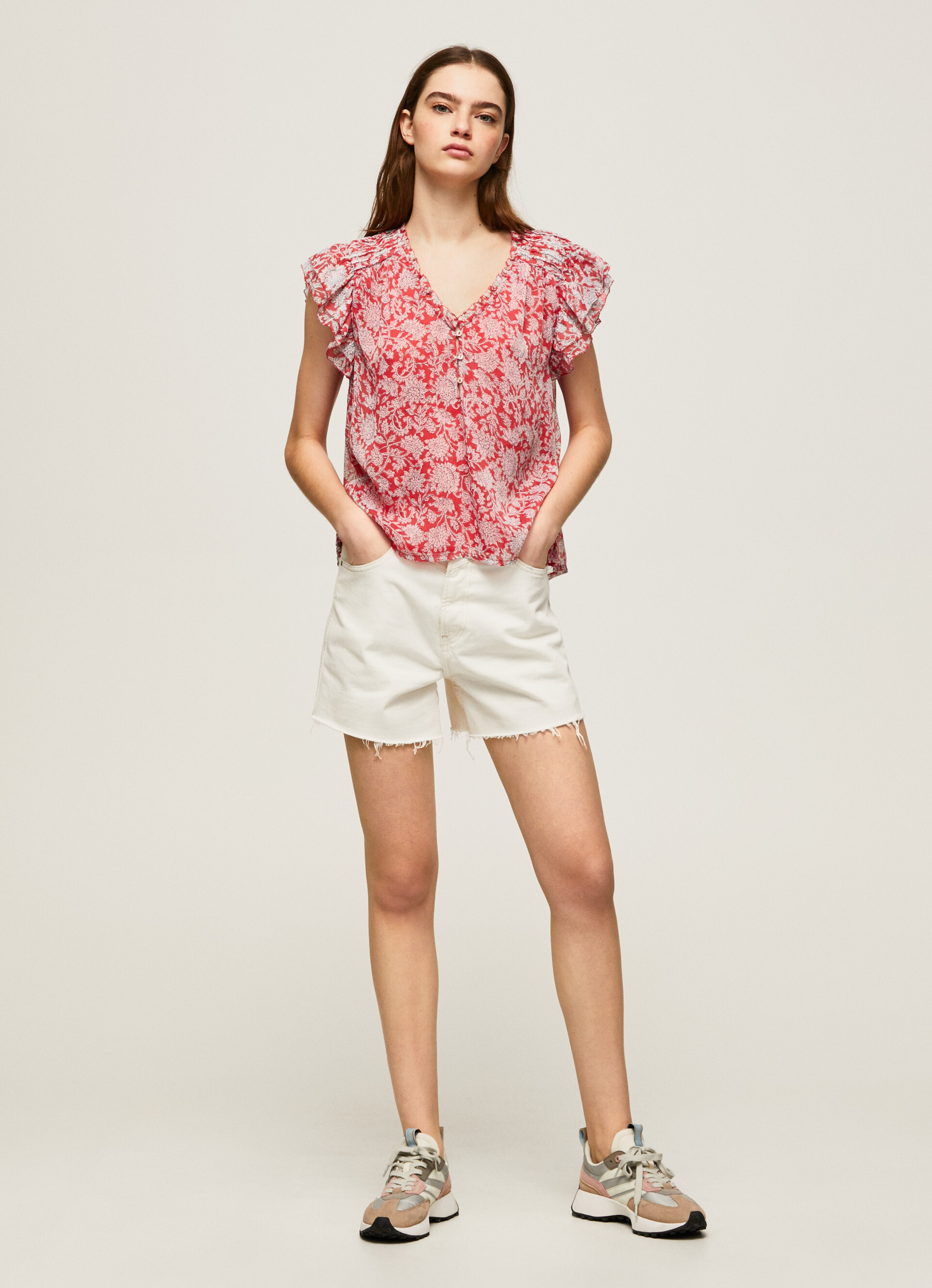 Pepe Jeans - Patterned top, Red, large image number 5