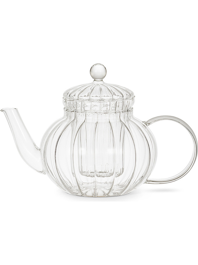 Optical effect glass teapot