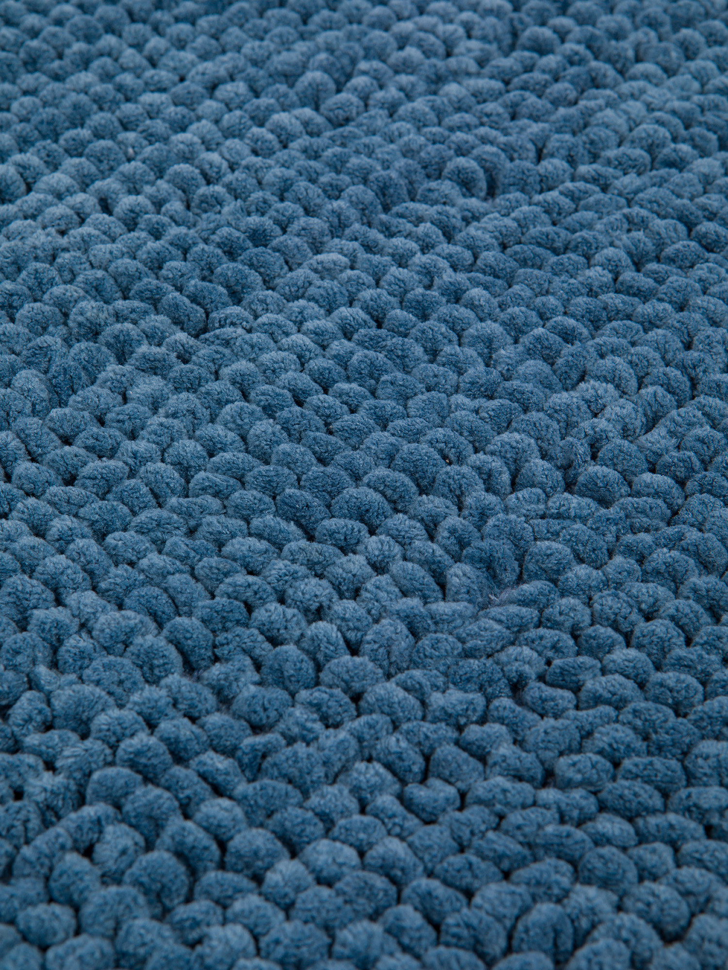 Shaggy effect chenille bathroom rug, Blue, large image number 1