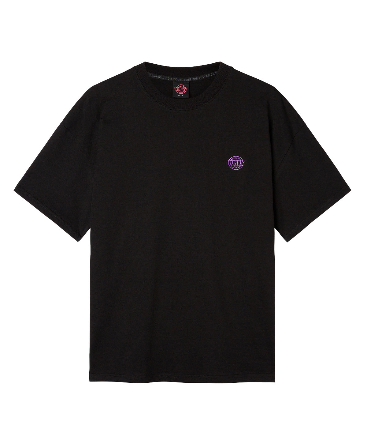 Funky - Crewneck T-shirt with oldschool print, Black, large image number 0