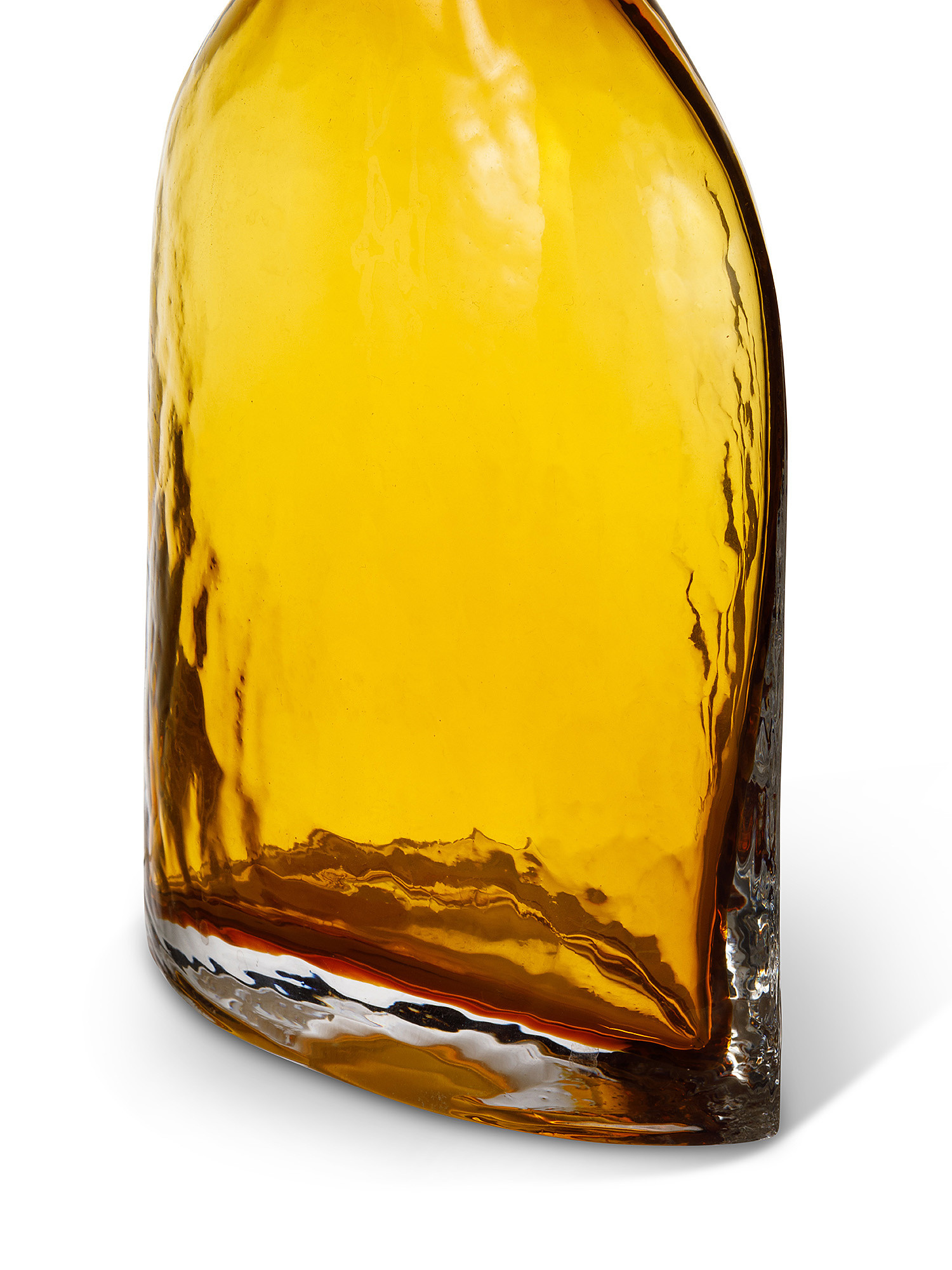 Decorative bottle in colored paste glass, Honey Yellow, large image number 1