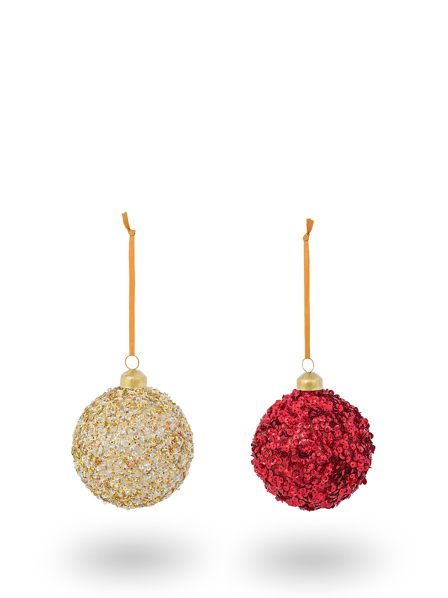 Sfera con in vetro decorata a mano, Rosso, large image number 0