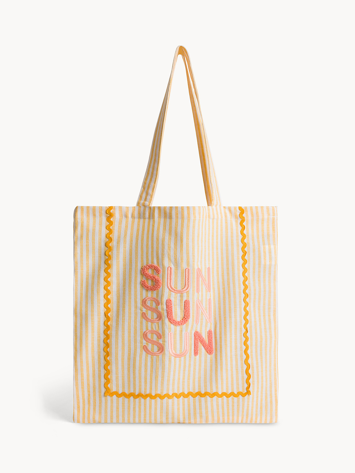 Shopper in puro cotone Sun, Giallo, large image number 0