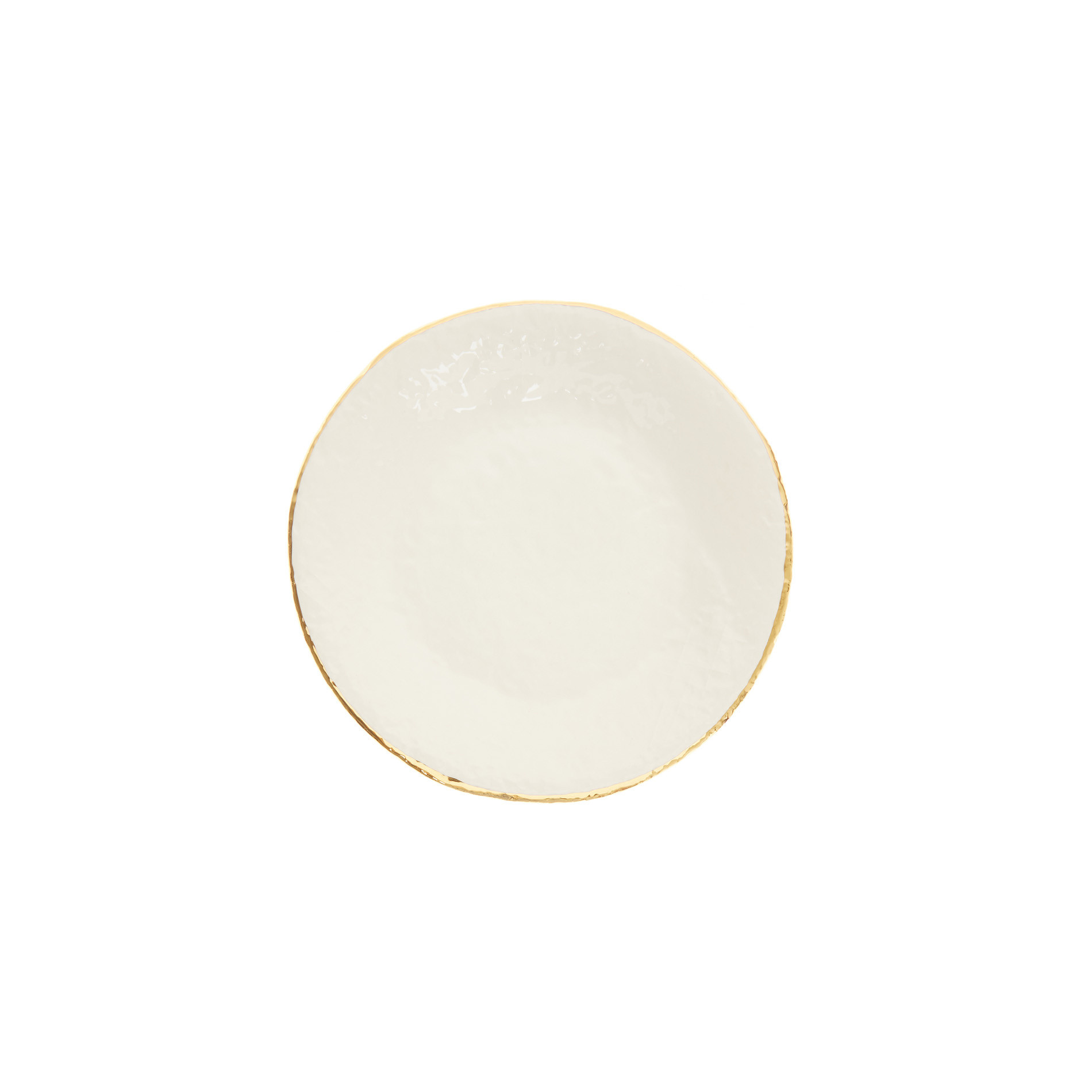 Piatto frutta ceramica artigianale Preta, Bianco panna, large image number 0