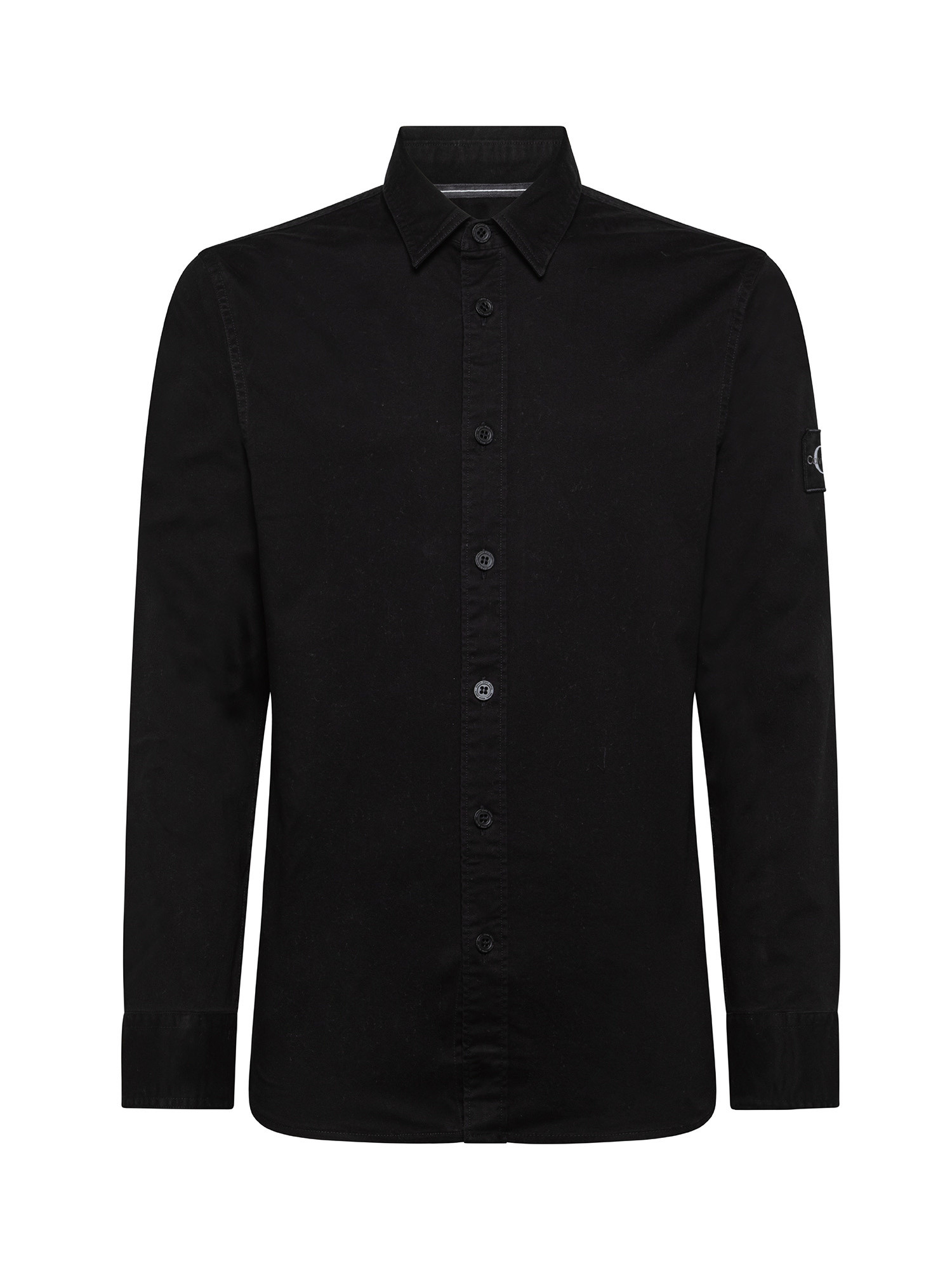 Cotton twill shirt, Black, large image number 0