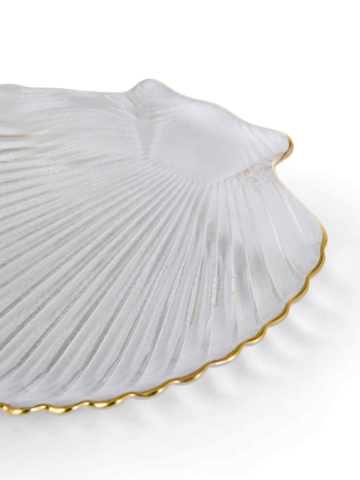 Shell-shaped glass saucer, Transparent, large image number 1