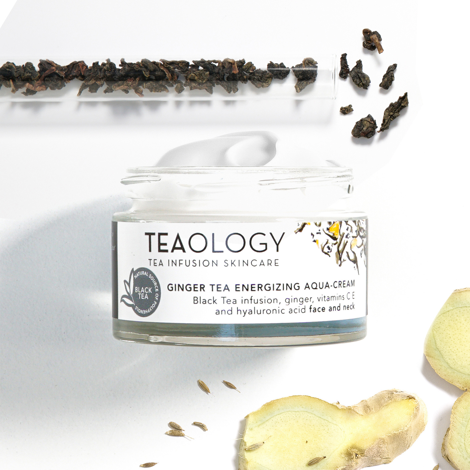 Teaology Ginger Tea Energizing Aqua-Cream 50 ml, Bianco, large image number 2