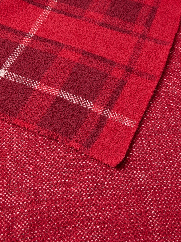 Knitted cotton throw