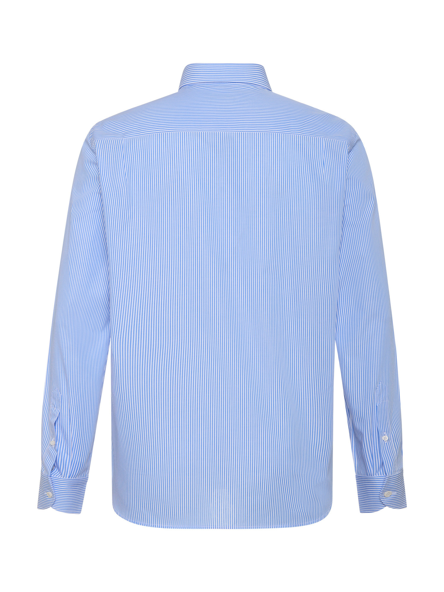 Luca D'Altieri - Camicia casual regular fit in popeline di puro cotone, Azzurro, large image number 2
