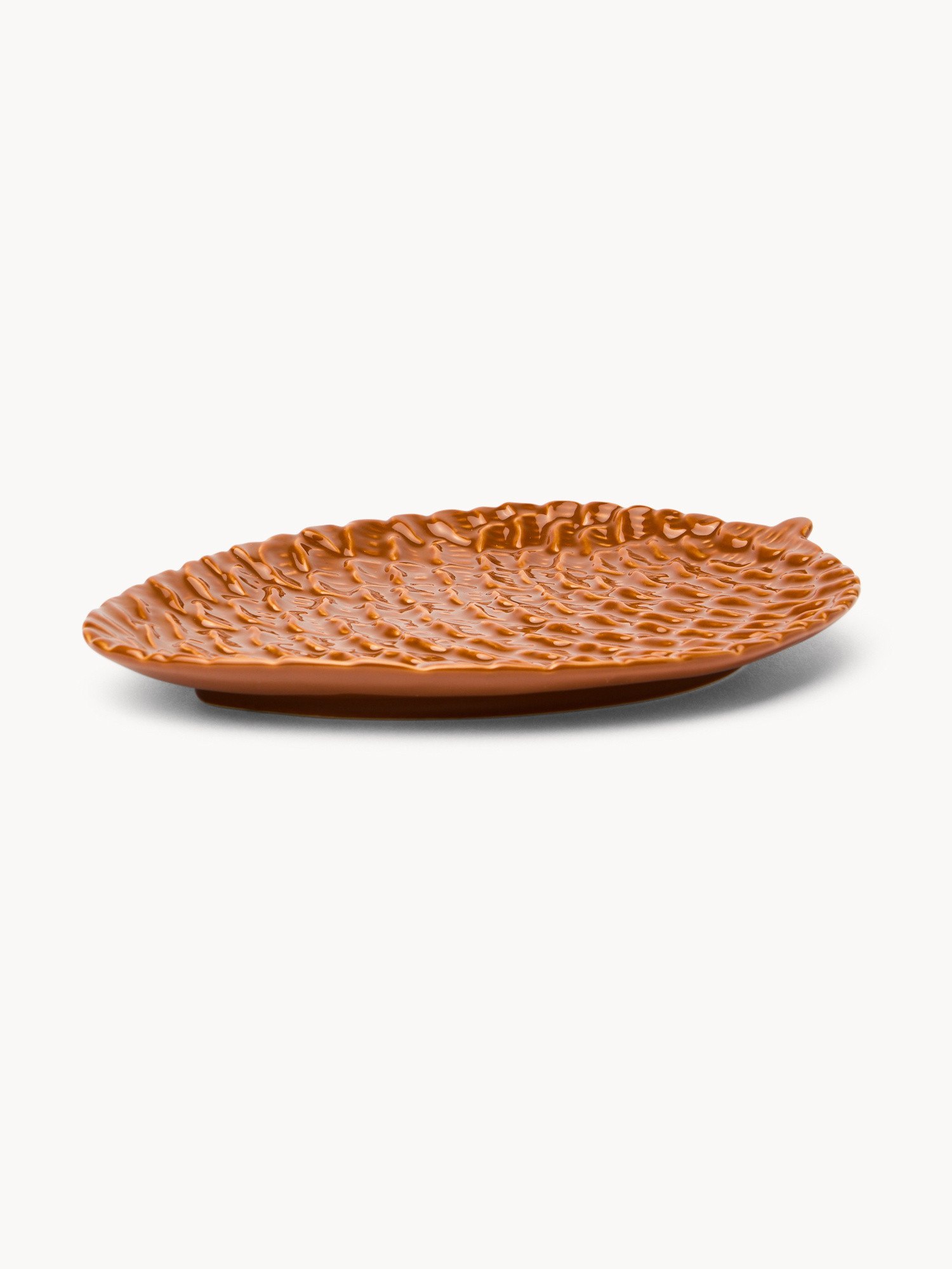 Ceramic plate with pine cone motif, Brown, large image number 0