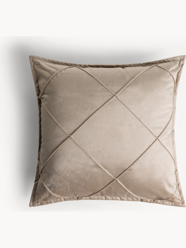 Velvet cushion 45x45 cm with geometric pattern