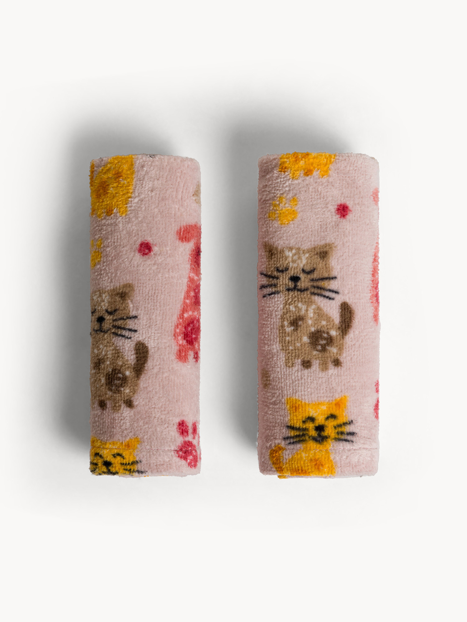 Set 2 lavette in cotone velour stampa animaletti, Rosa, large image number 0