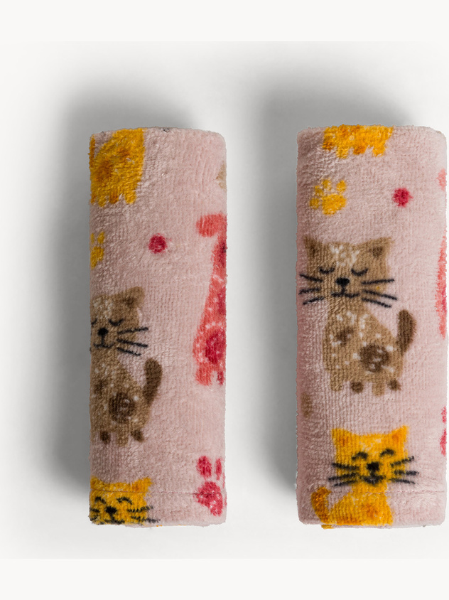 Set 2 lavette in cotone velour stampa animaletti