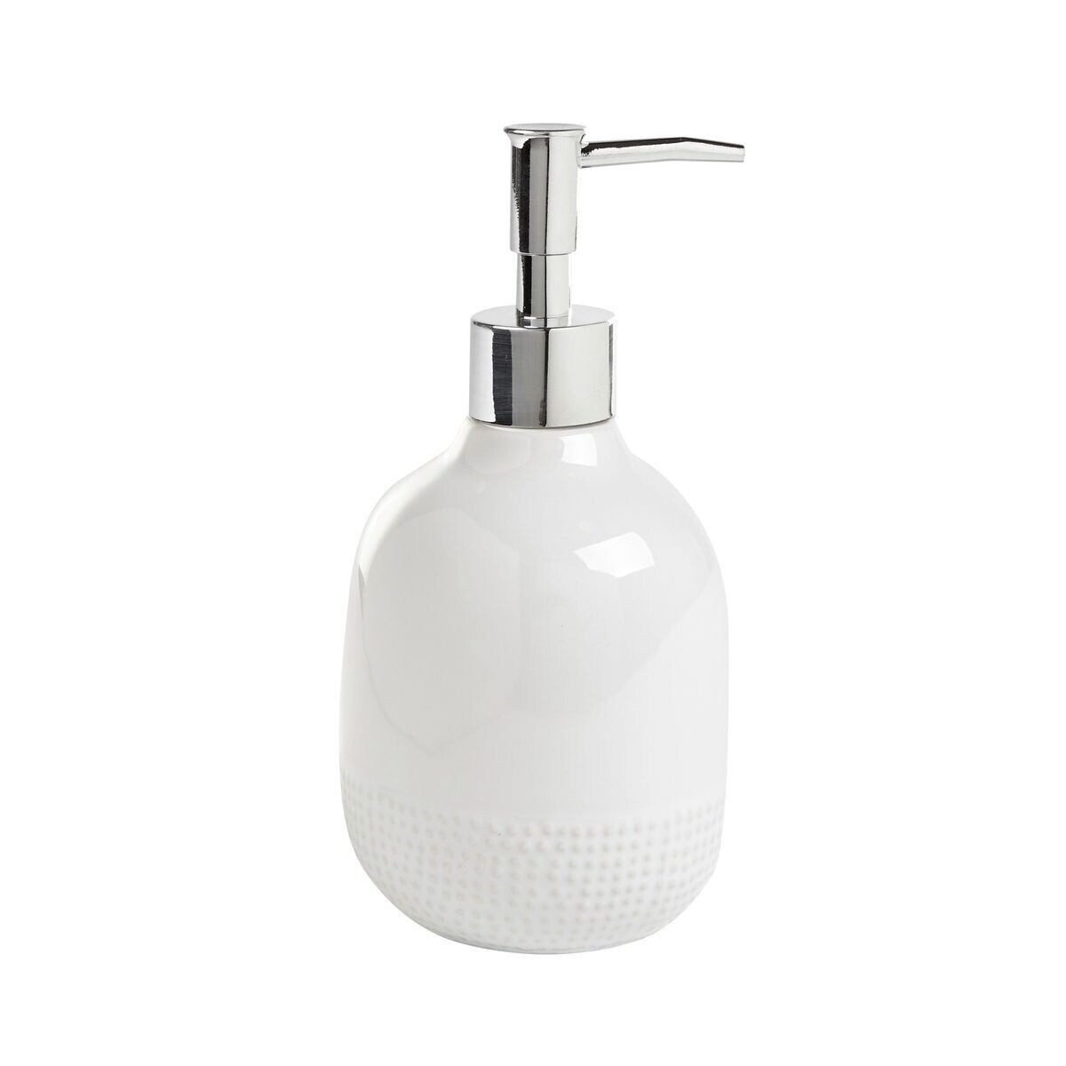 Dispenser sapone ceramica Dots, Bianco, large image number 0