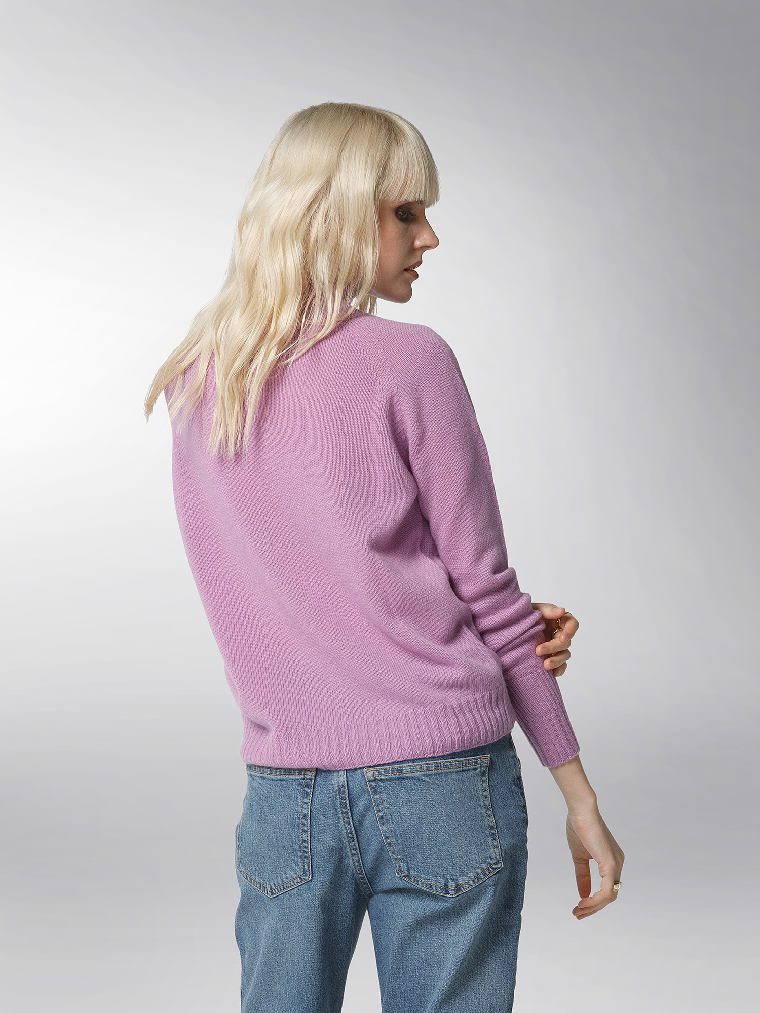 K Collection - Crater neck sweater, Purple Lilac, large image number 5