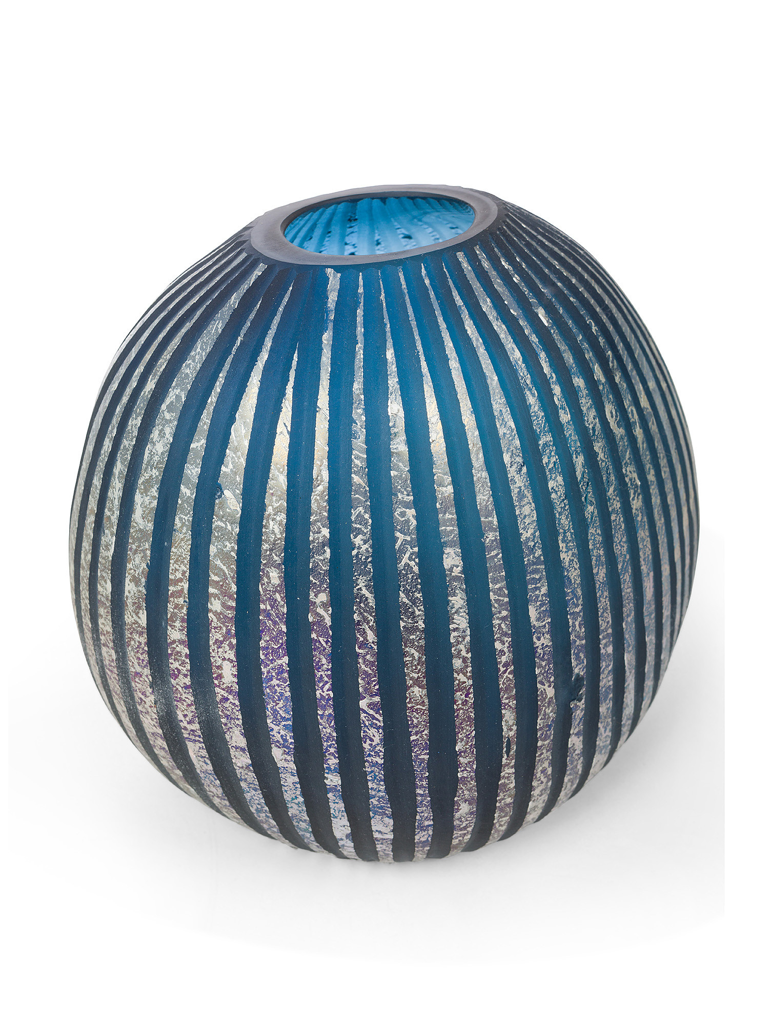 Vaso in vetro colorato in pasta, Azzurro scuro, large image number 1
