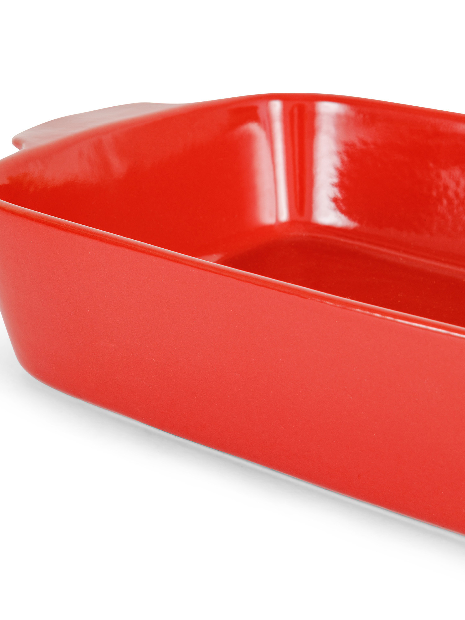 Rectangular ceramic baking dish, Red, large image number 1