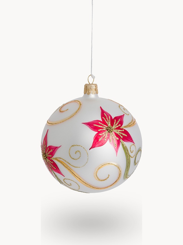 Pallina in vetro soffiato a bocca da artigiani europei