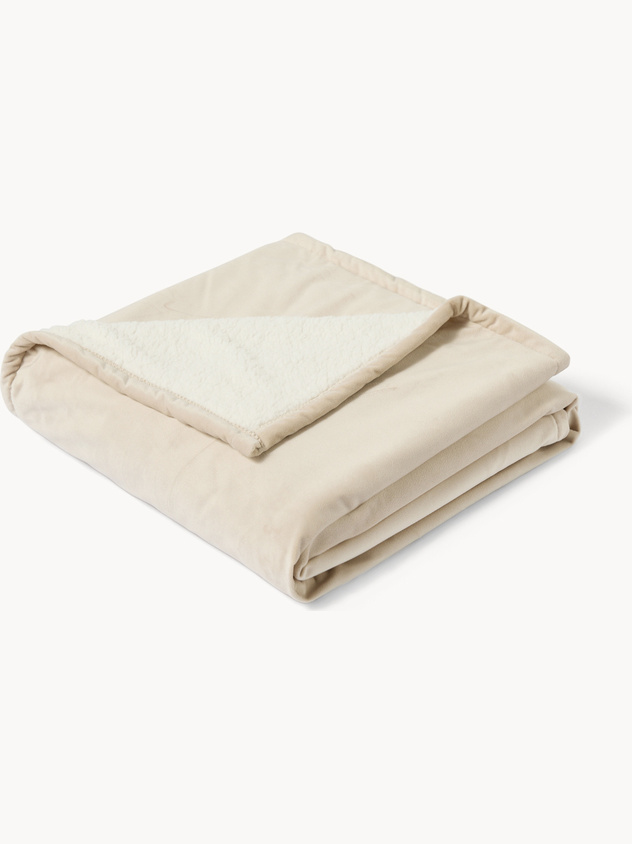 Plaid velluto e sherpa