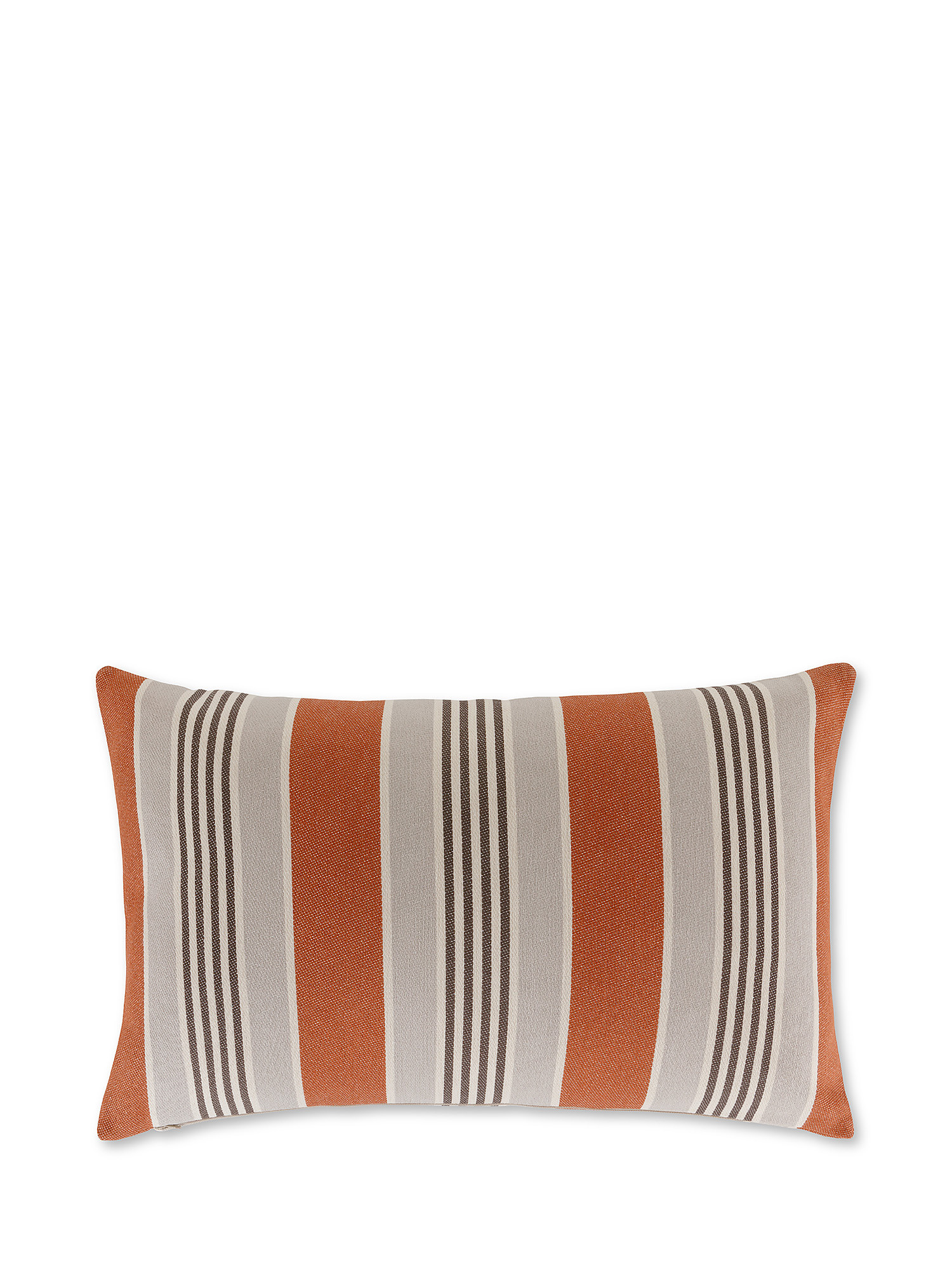 Striped jacquard cushion 35x55cm, Brown, large image number 0