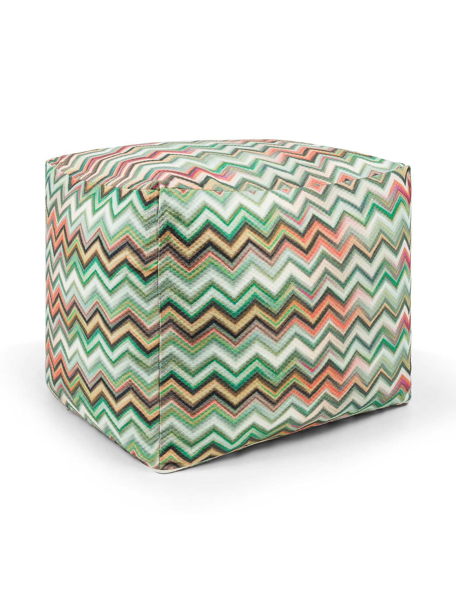 Pouf con motivo chevron, Multicolor, large image number 0