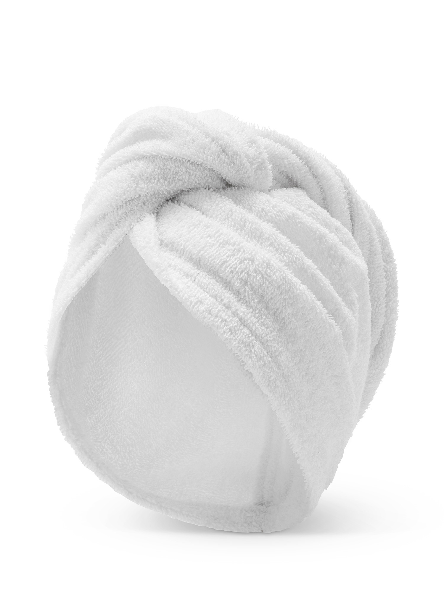 Turban beauty band bath towel set in cotton terry, White, large image number 2