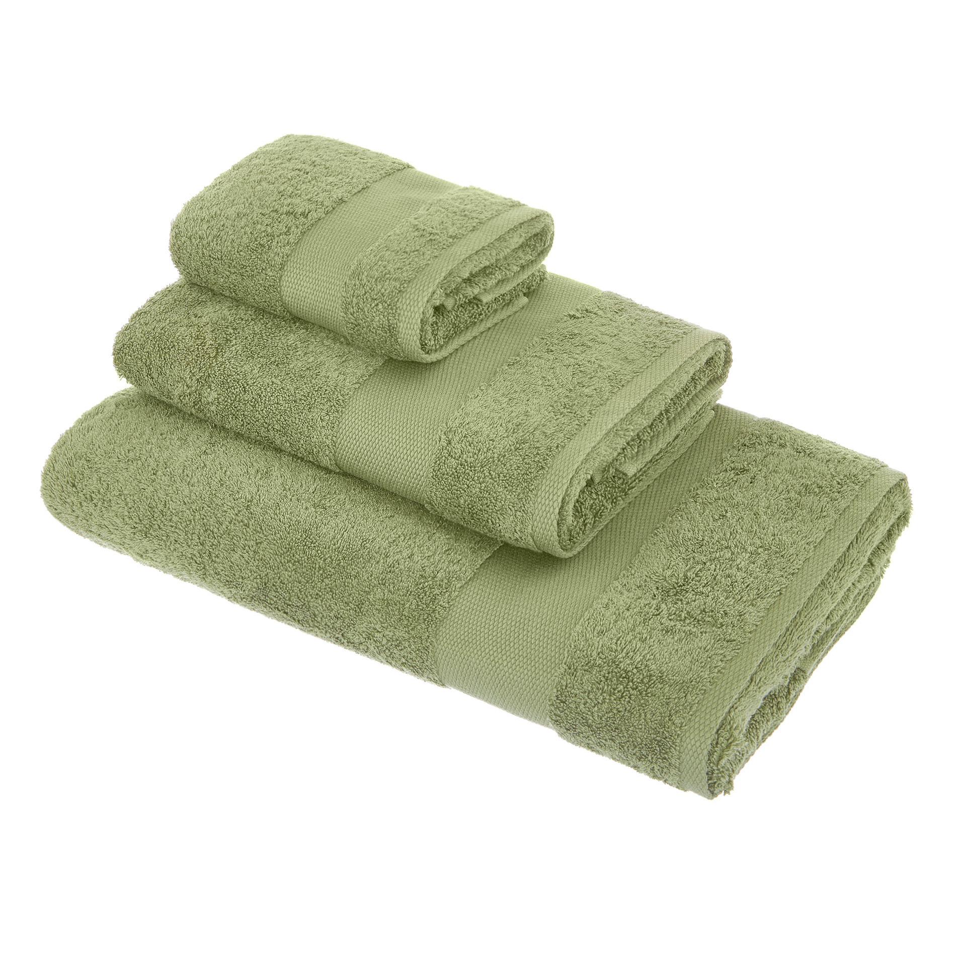Zefiro pure cotton terry towel, Sage Green, large image number 0
