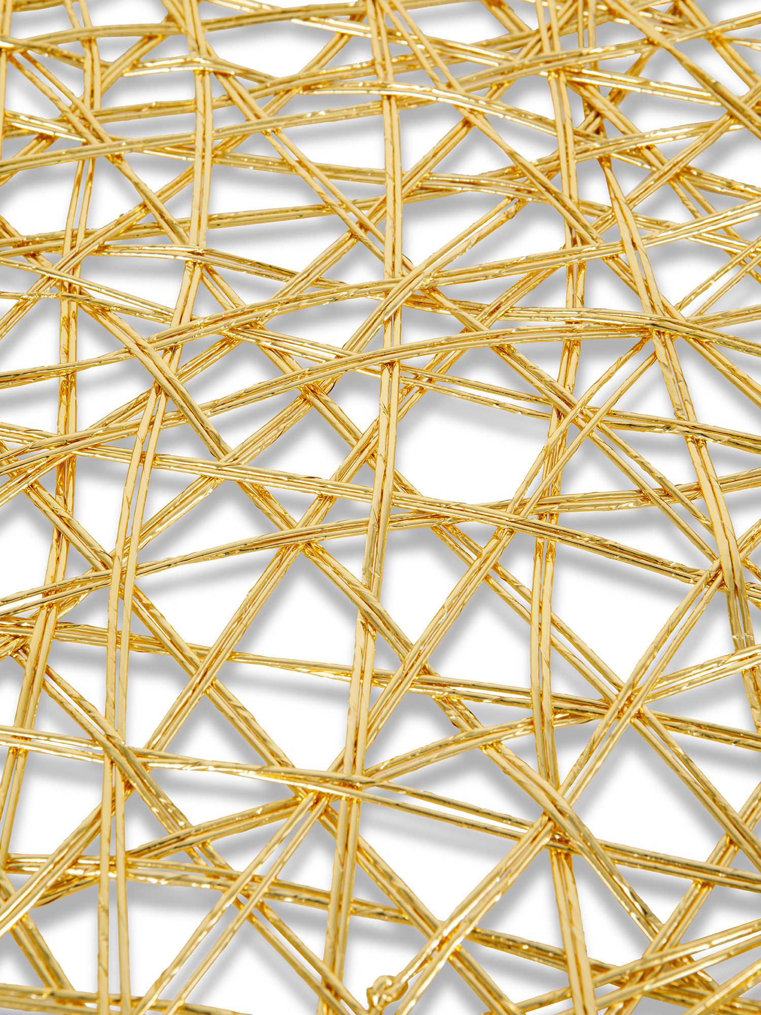 Lurex thread plastic placemat, Gold, large image number 1
