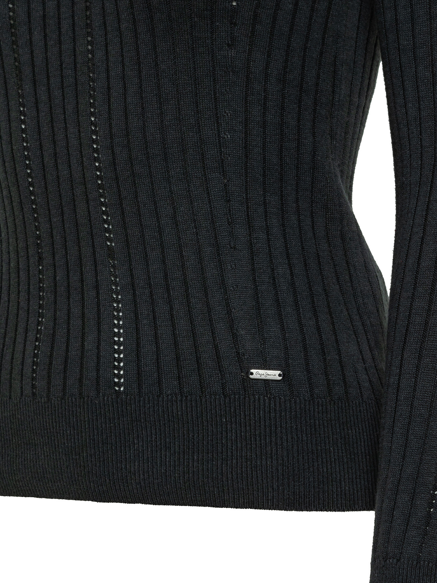 Bella ribbed turtleneck sweater, Black, large image number 2