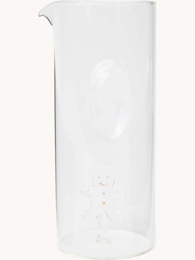 Caraffa in vetro borosilicato dettaglio gingerbread