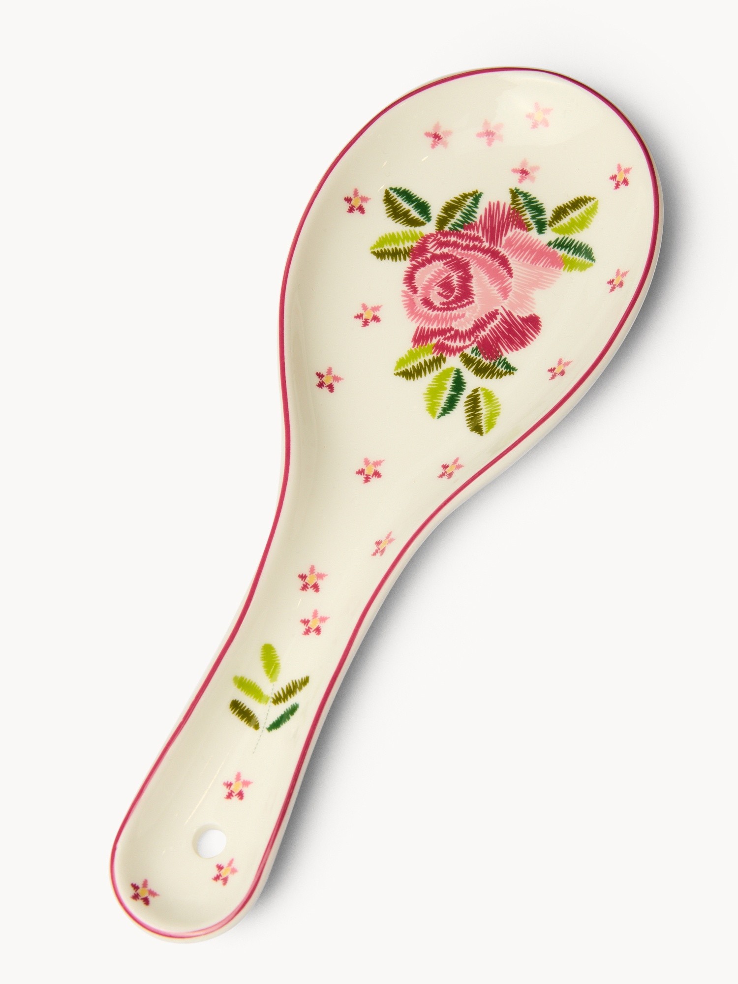 Porta mestolo in new bone china motivo rose - Prezzo di lancio, Multicolor, large image number 1