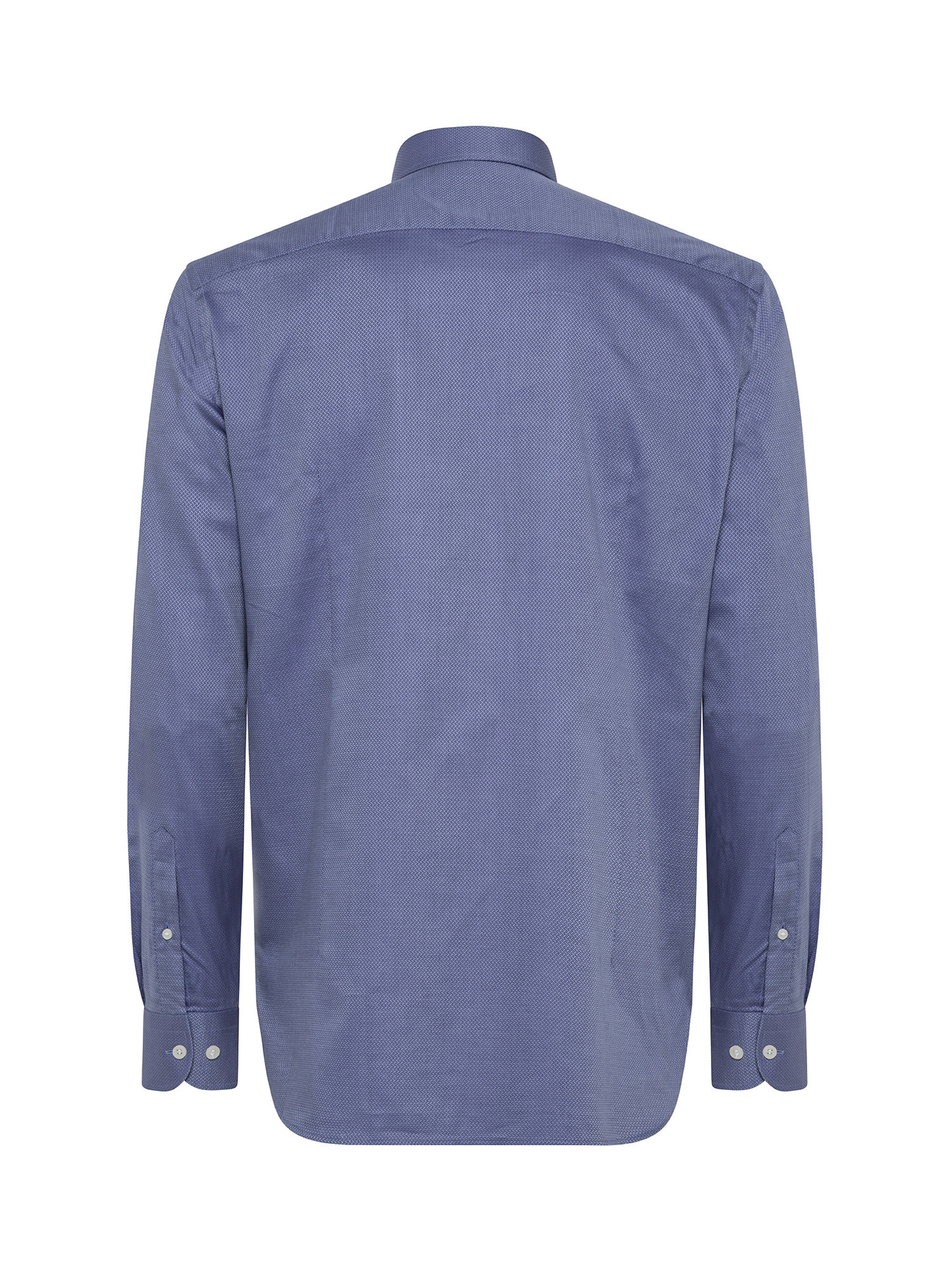 Slim fit shirt in pure cotton, Aviation Blue, large image number 2
