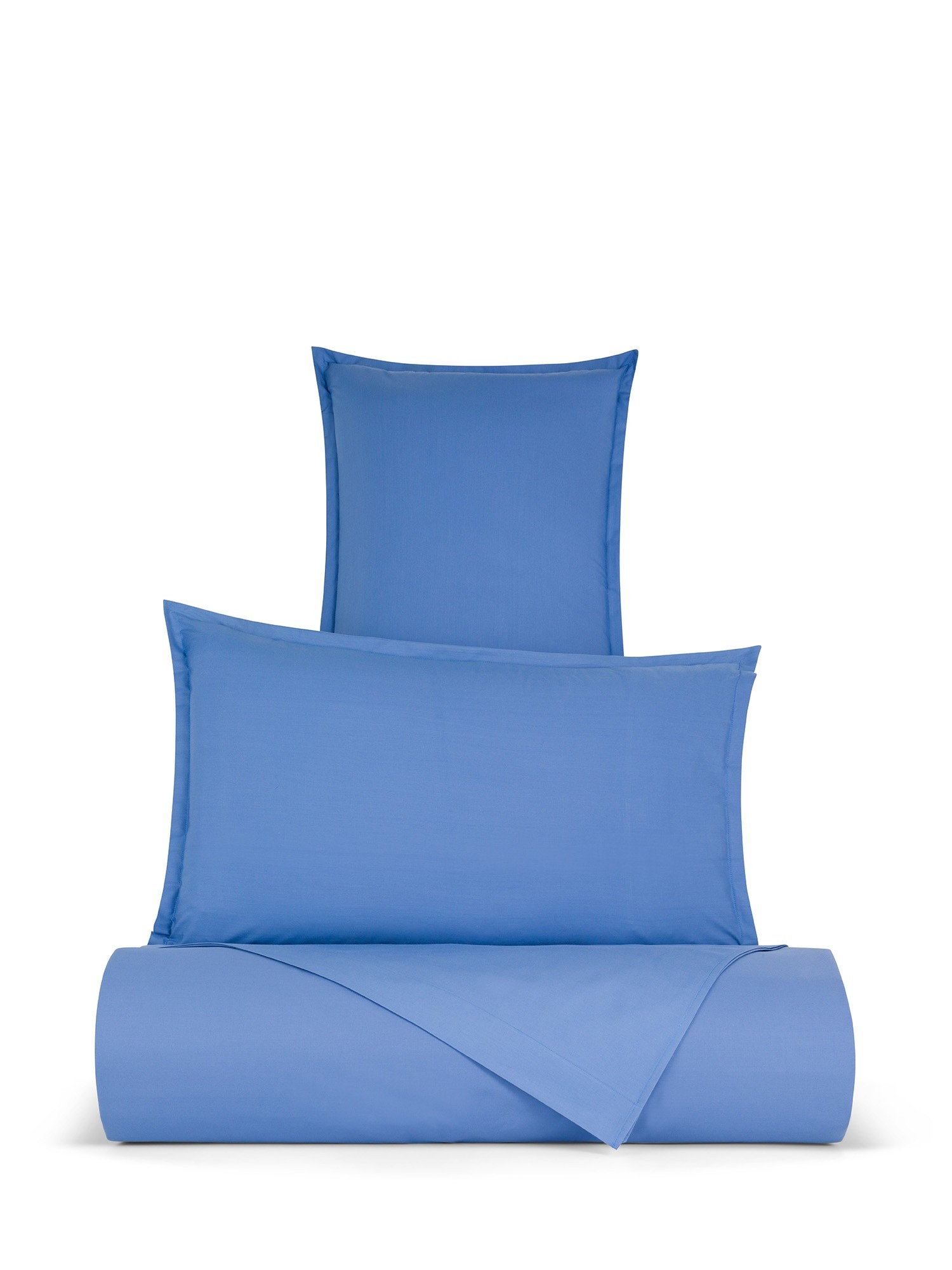 Zefiro percale cotton pillowcase, Light Blue, large image number 1