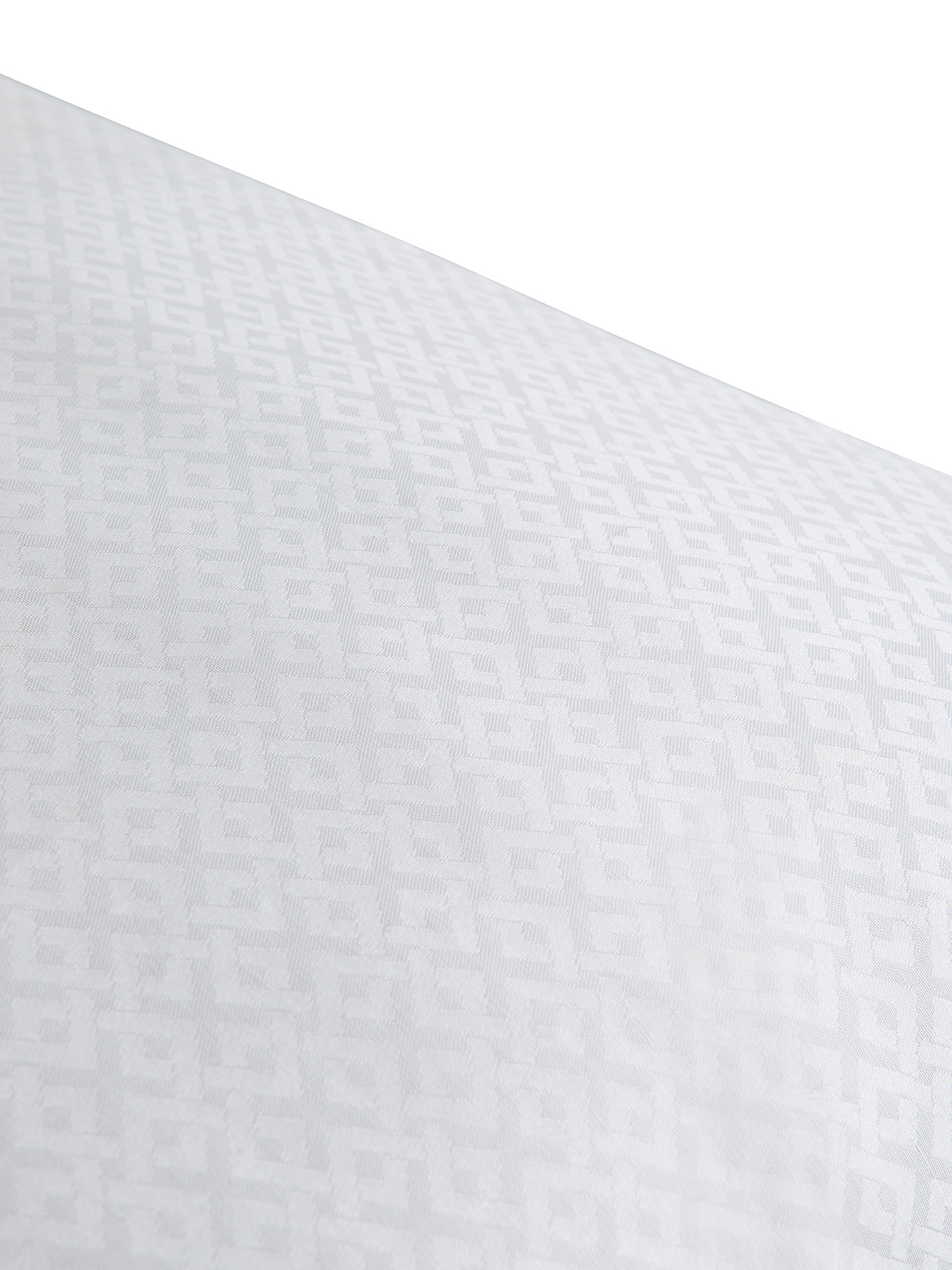 Cotton percale jacquard pillowcase Portofino, White, large image number 1