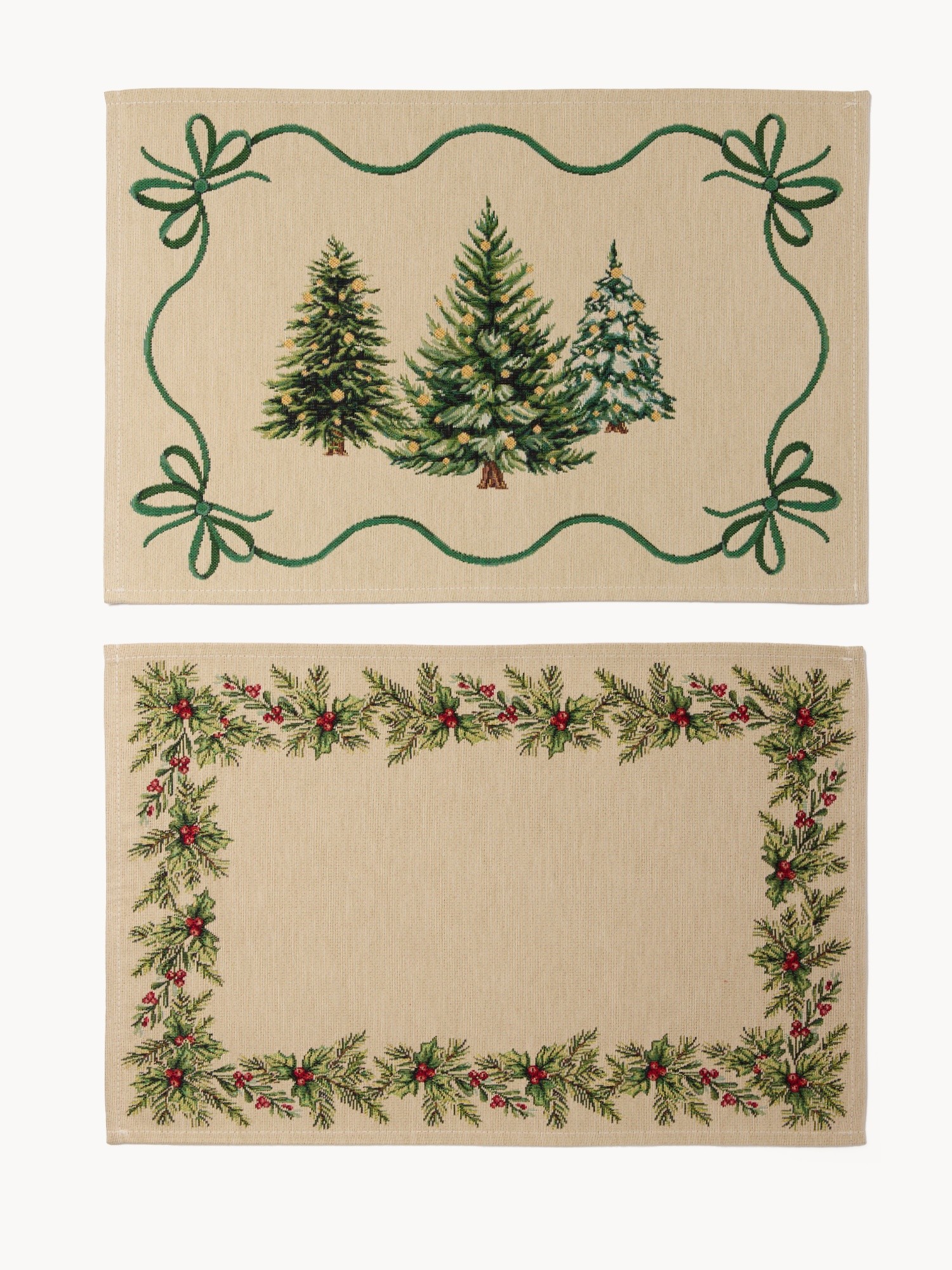 Rectangular placemat in cotton-blend Gobelin fabric, Multicolor, large image number 1
