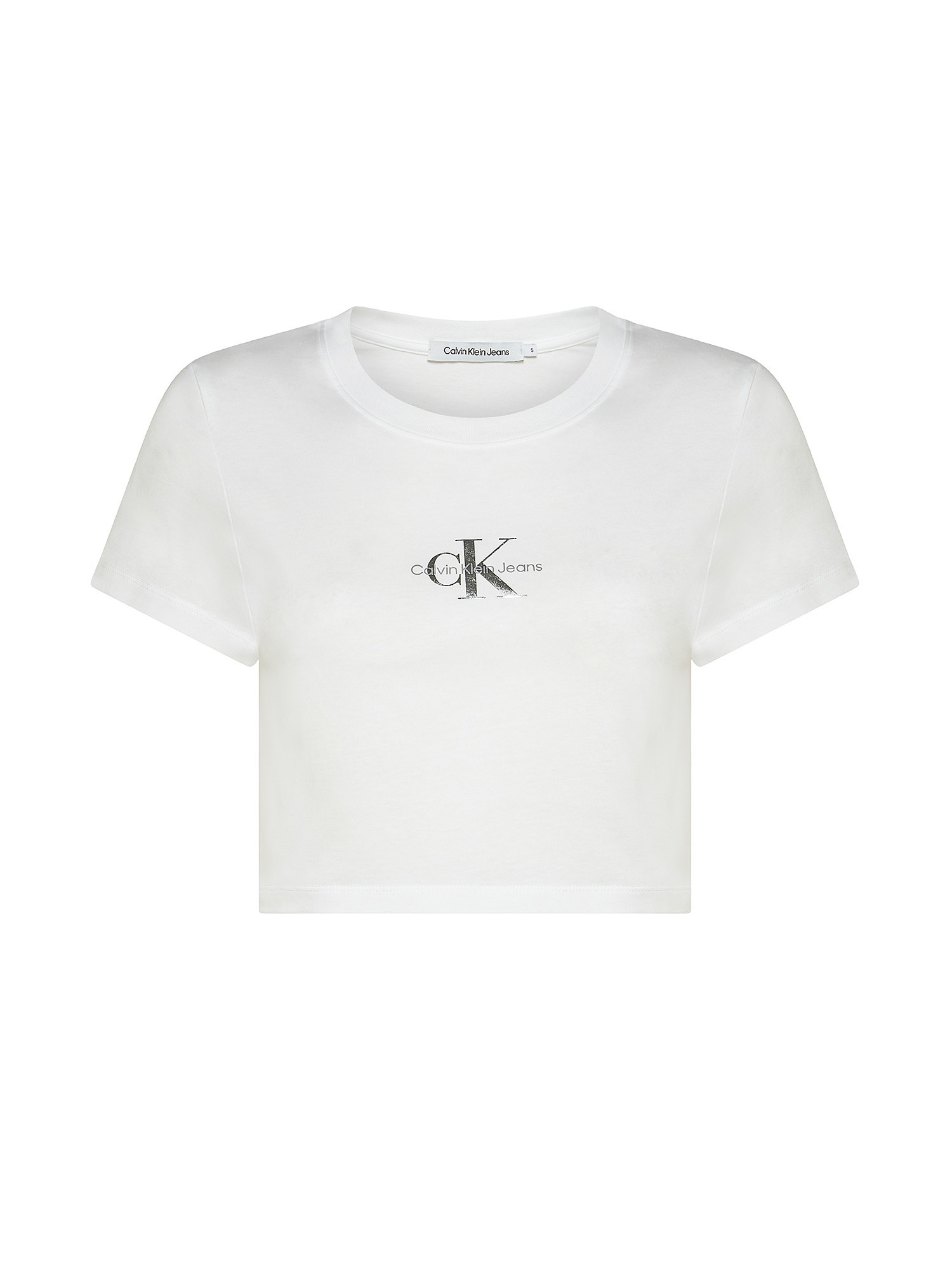 Crop-top with logo, White, large image number 0