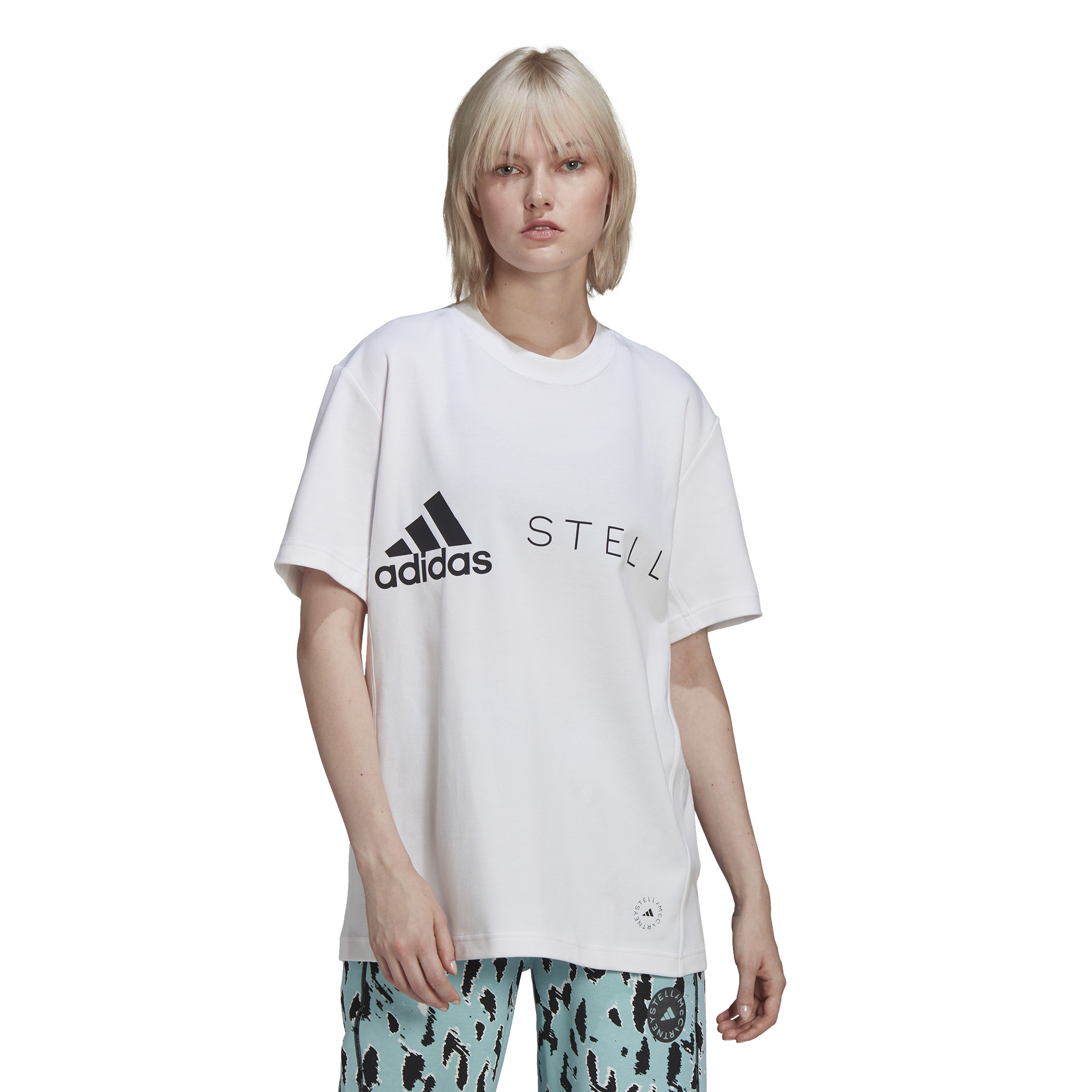 T-shirt con logo adidas by Stella Mccartney, Bianco, large image number 1