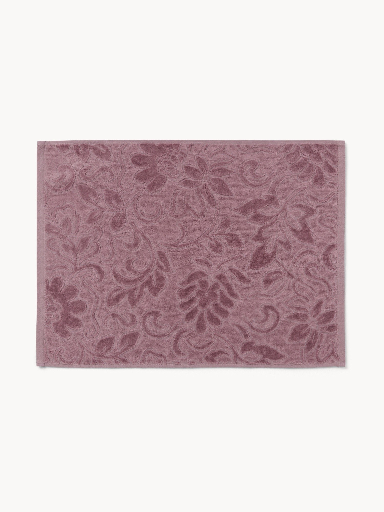 Asciugamano con fantasia floreale in puro cotone velour - Prezzo di lancio, Rosa, large image number 1