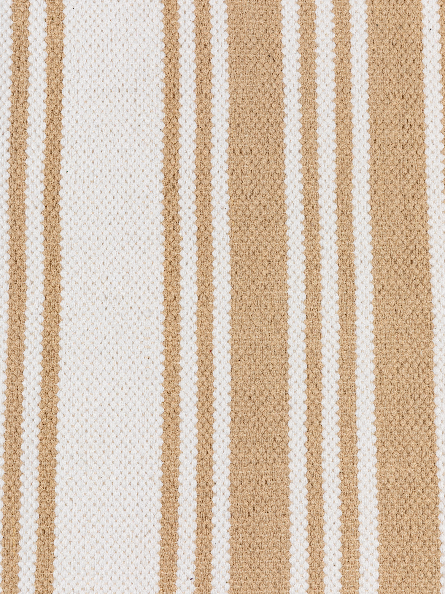 Pure cotton striped kitchen rug, Beige, large image number 1