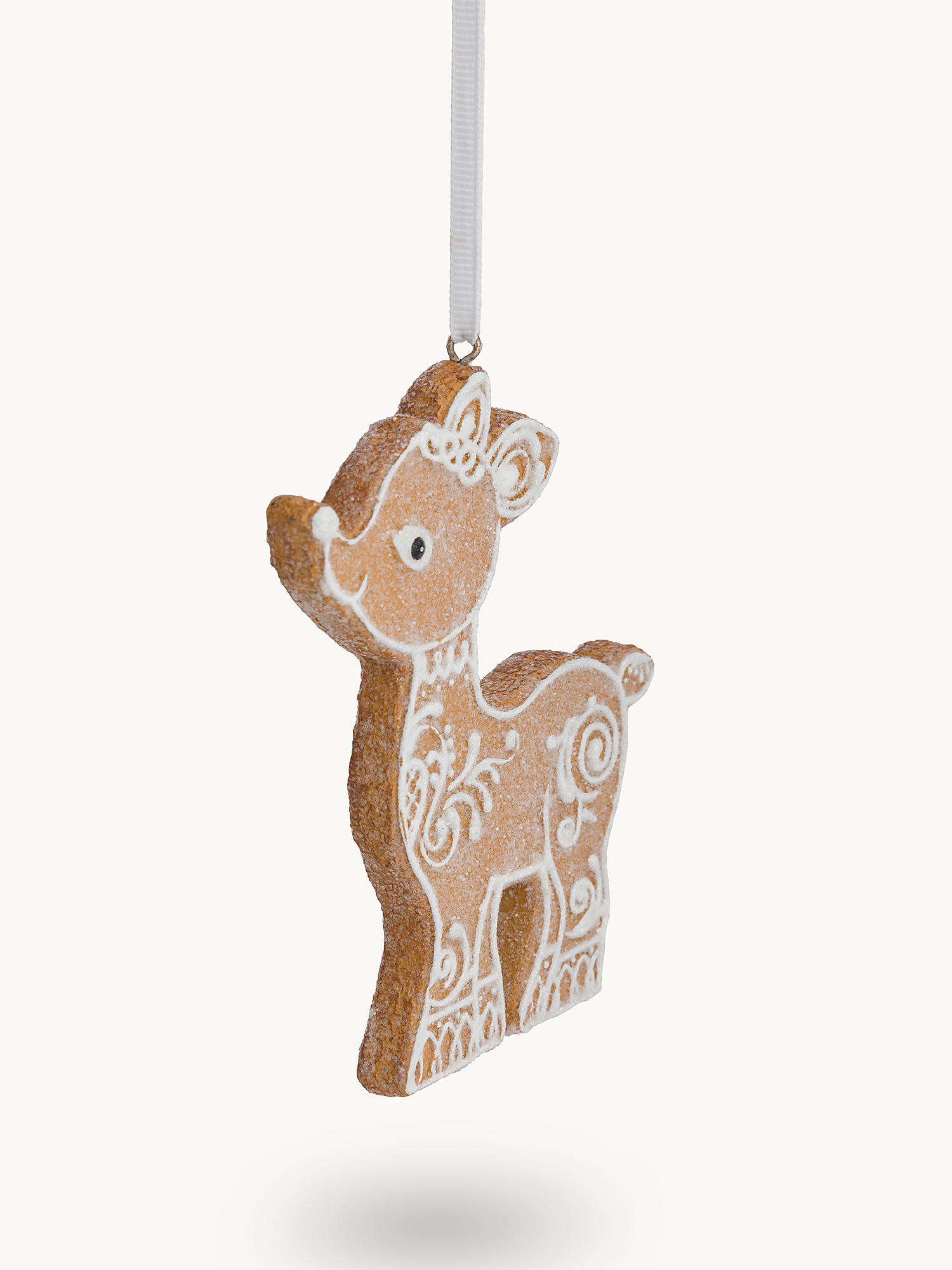 Decorazione per albero in poliresina, Bianco, large image number 1