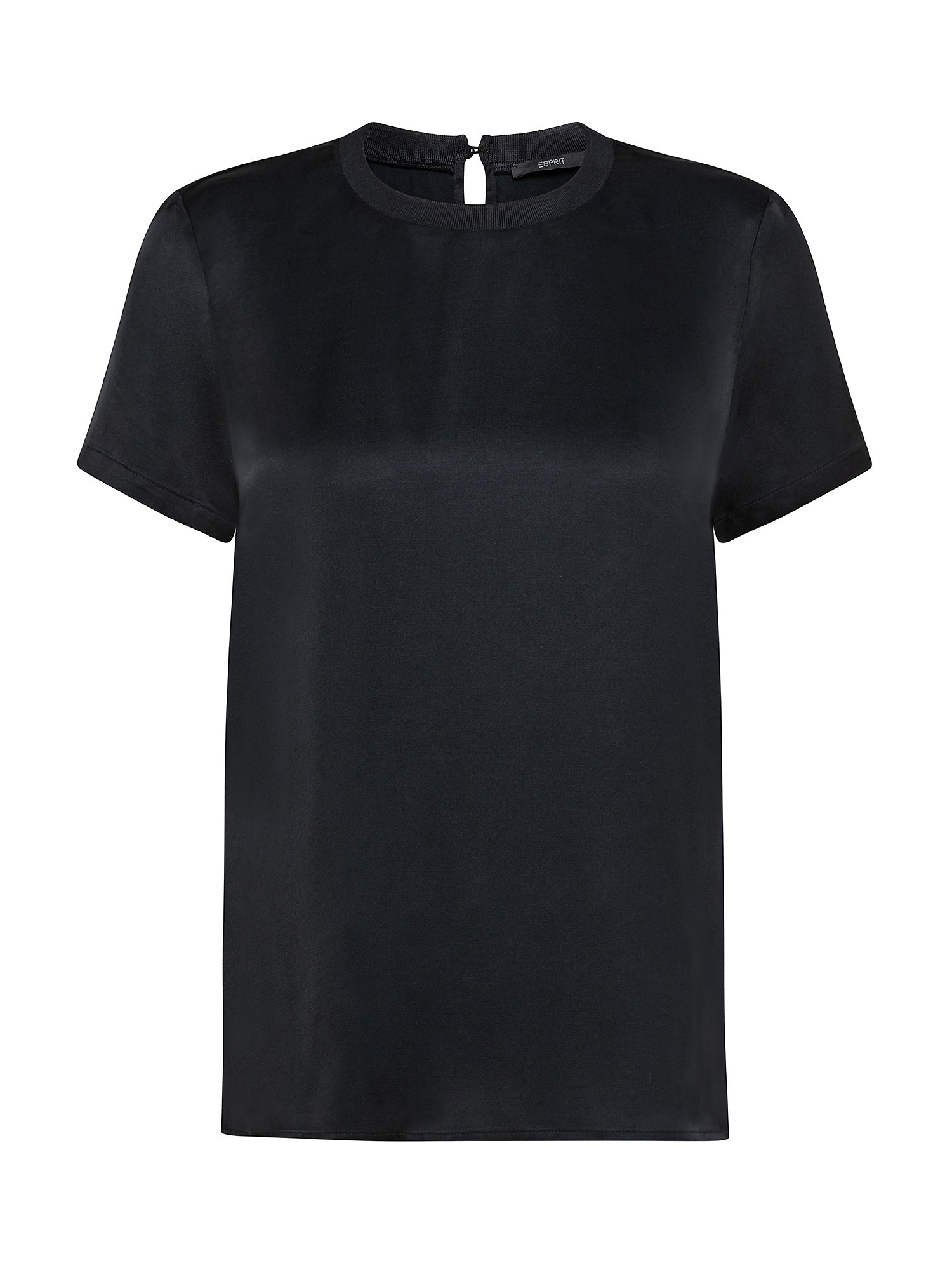 Satin blouse, Black, large image number 0